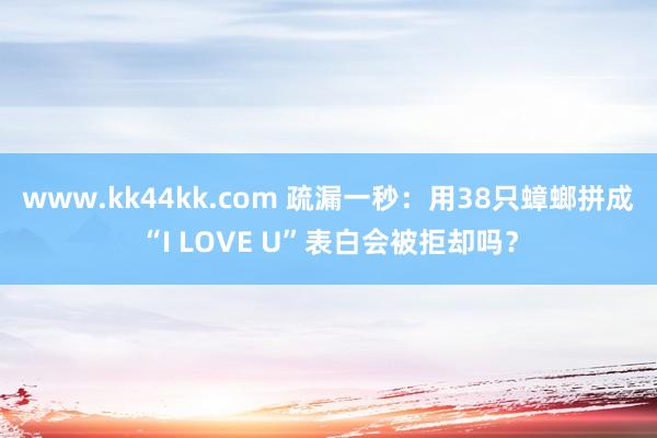 www.kk44kk.com 疏漏一秒：用38只蟑螂拼成“I LOVE U”表白会被拒却吗？