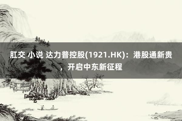 肛交 小说 达力普控股(1921.HK)：港股通新贵，开启中东新征程