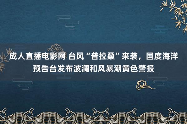 成人直播电影网 台风“普拉桑”来袭，国度海洋预告台发布波澜和风暴潮黄色警报