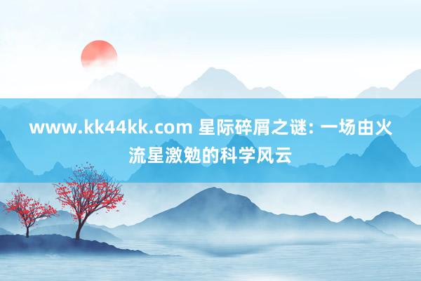 www.kk44kk.com 星际碎屑之谜: 一场由火流星激勉的科学风云