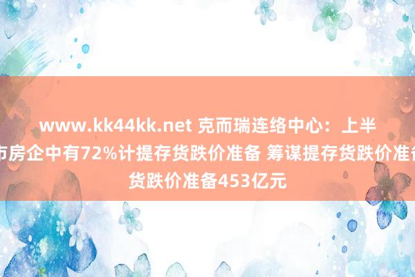 www.kk44kk.net 克而瑞连络中心：上半年典型上市房企中有72%计提存货跌价准备 筹谋提存货跌价准备453亿元