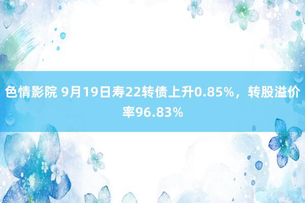 色情影院 9月19日寿22转债上升0.85%，转股溢价率96.83%