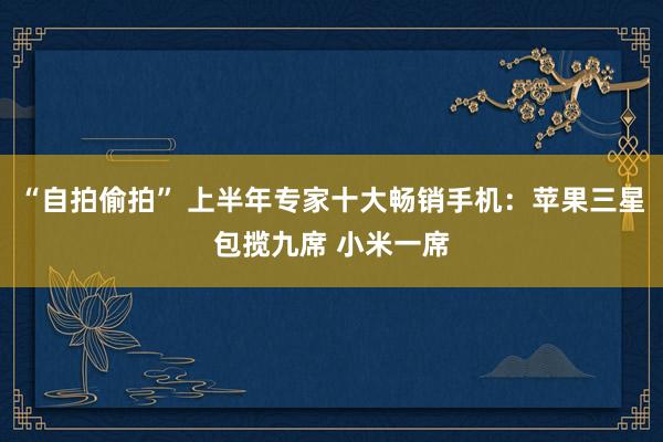 “自拍偷拍” 上半年专家十大畅销手机：苹果三星包揽九席 小米一席