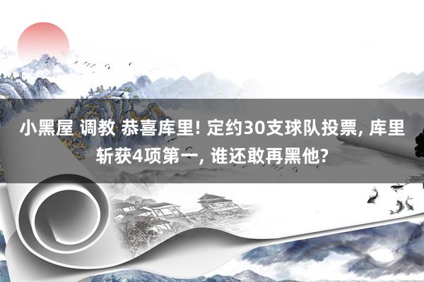 小黑屋 调教 恭喜库里! 定约30支球队投票， 库里斩获4项第一， 谁还敢再黑他?