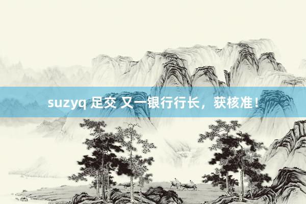 suzyq 足交 又一银行行长，获核准！