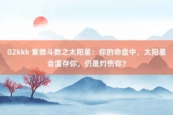 02kkk 紫微斗数之太阳星：你的命盘中，太阳星会温存你，仍是灼伤你？