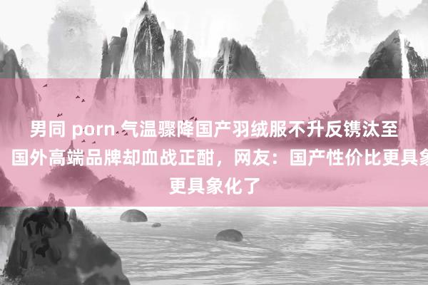 男同 porn 气温骤降国产羽绒服不升反镌汰至对折，国外高端品牌却血战正酣，网友：国产性价比更具象化了