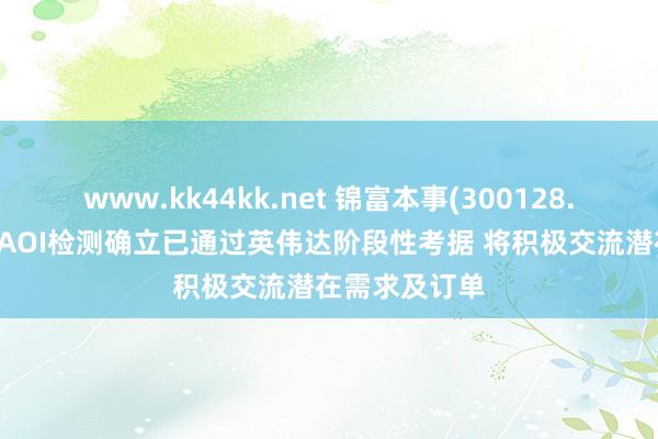 www.kk44kk.net 锦富本事(300128.SZ)：子公司AOI检测确立已通过英伟达阶段性考据 将积极交流潜在需求及订单