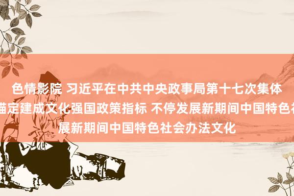 色情影院 习近平在中共中央政事局第十七次集体学习时强调 锚定建成文化强国政策指标 不停发展新期间中国特色社会办法文化