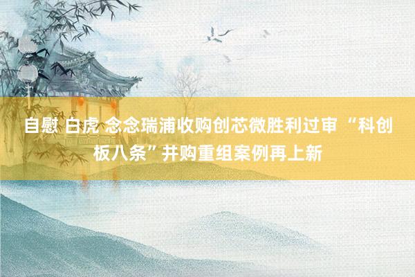 自慰 白虎 念念瑞浦收购创芯微胜利过审 “科创板八条”并购重组案例再上新