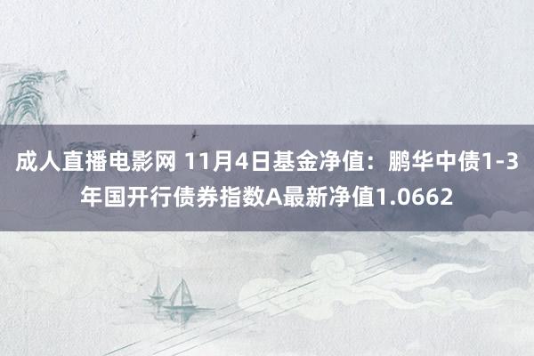 成人直播电影网 11月4日基金净值：鹏华中债1-3年国开行债券指数A最新净值1.0662