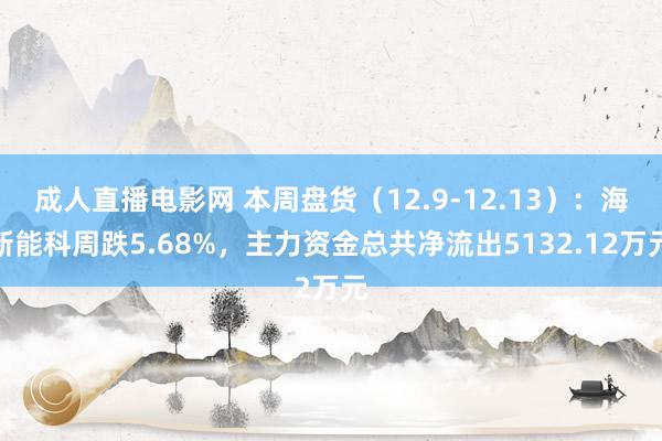 成人直播电影网 本周盘货（12.9-12.13）：海新能科周跌5.68%，主力资金总共净流出5132.12万元