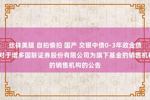 丝袜美腿 自拍偷拍 国产 交银中债0-3年政金债指数A: 对于增多国联证券股份有限公司为旗下基金的销售机构的公告